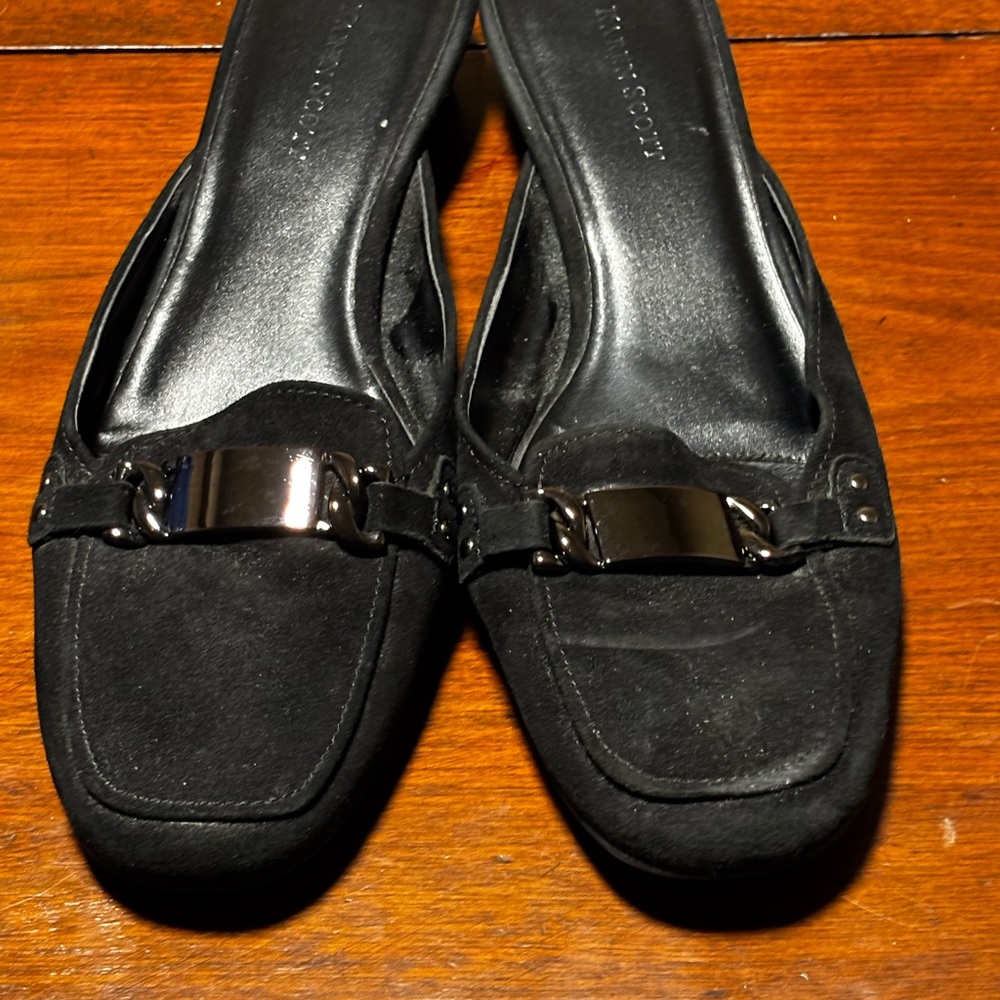 Karen Scott Black Suede Leather Mule Model Dylan Size 8.5